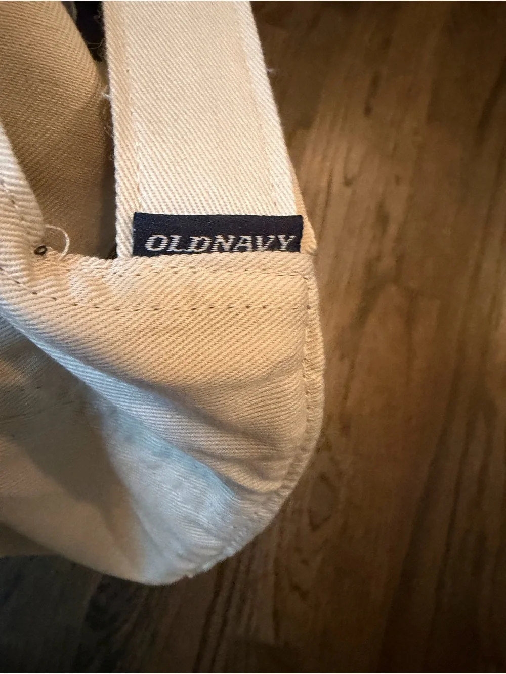 Old Navy Cream Baseball Cap with Navy 